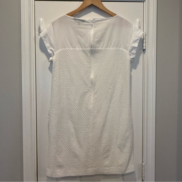 Paule Ka Sheath Dress Womens Sz 42 (US 10) White Eyelet Cotton Capsule Designer - Picture 2 of 12